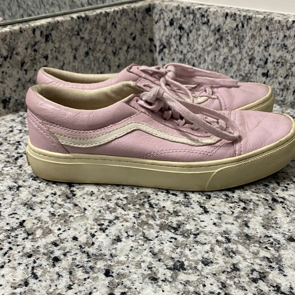 Vans Pink and Cream Women's Sneakers